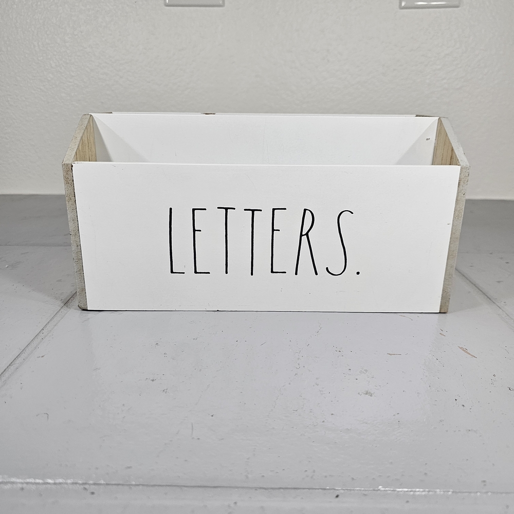 White Wooden Letters Box
